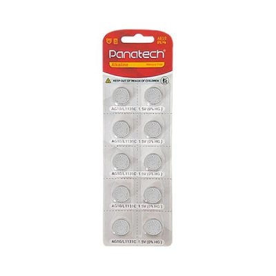 باتری سکه ای AG10 پاناتک مدل L1131C بسته 10 عددی