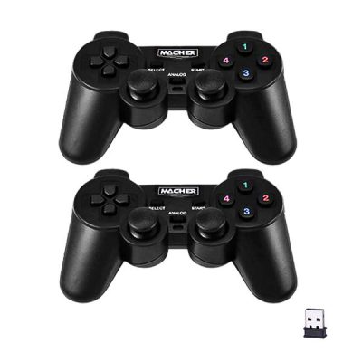 دسته بازی بی سیم دوبل شوک دار مچر مدل MR-W64