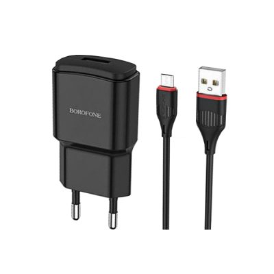 شارژر دیواری بروفون مدل BA48 A به همراه کابل MicroUSB