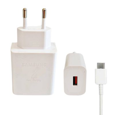 شارژر سامسونگ اصل مدل SAM S20 QC-3.0 به همراه کابل تایپ سی