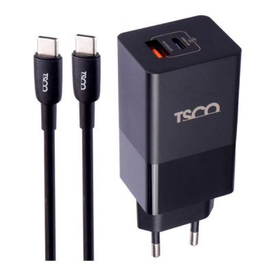 شارژر دیواری تسکو مدل TTC67 65W 1PD+1Uهمراه با کابل تایپ سی