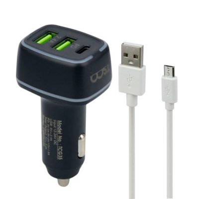 شارژر فندکی تسکو مدل TCG 35 PD 18W به همراه کابل میکرو USB