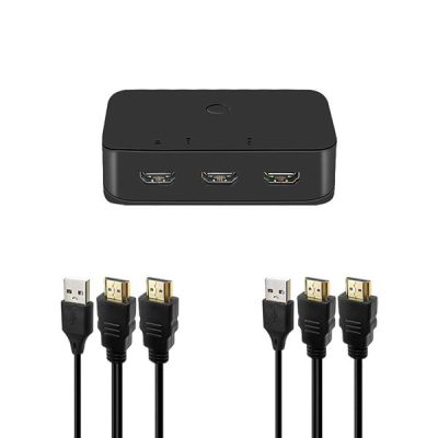سوئیچ KVM دو پورت HDMI/USB همراه با کابل مدل 024