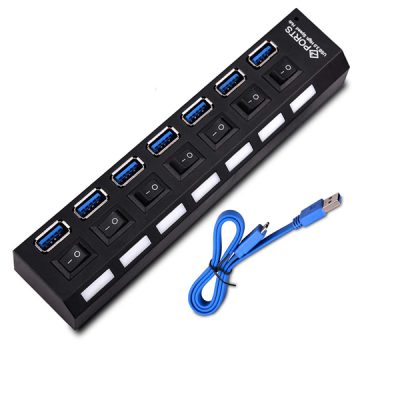 هاب آداپتورخور کلید دار 7 پورت USB3.0