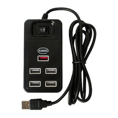 هاب 5 پورت USB2.0 کلیددار سیم بلند کایزر مدل KH-15