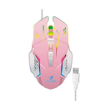 ماوس مخصوص بازی جرتک مدل JR810 ENERGY رنگ صورتی