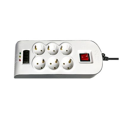 محافظ برق شش خانه ارت دار پارت مدل 8794 کابل 1.8 متر