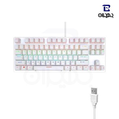 کیبورد مخصوص بازی مکانیکال جرتک مدل MASTER JK510 رنگ سفید