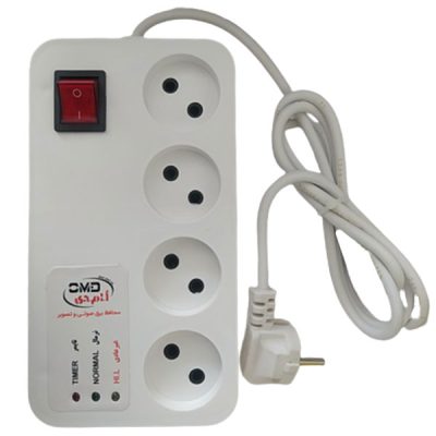 چهارخانه و محافظ برق او-ام-دی مدل OMD-401 طول 3 متر