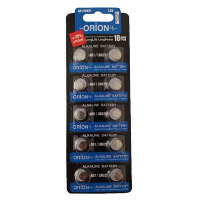 باتری سکه ای ORION AG1 بسته 10 عددی