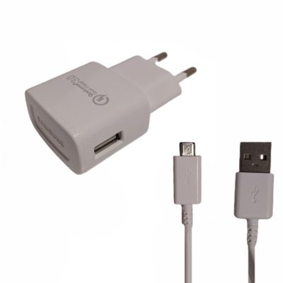 شارژر دیواری QC-3.0 مدل 244 به همراه کابل MicroUSB