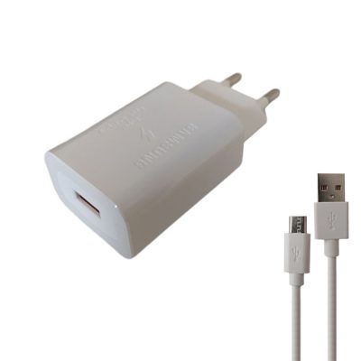 شارژر دیواری سامسونگ مدل  S21 QC-3.0 به همراه کابل MicroUSB