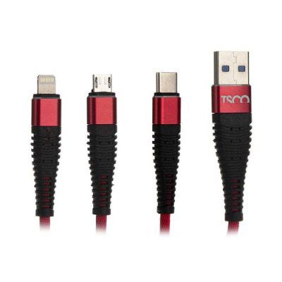 کابل تبدیل USB به MicroUSB ، Type-C و لایتنینگ مدل TC A33
