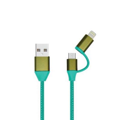 کابل USB به MicroUSB و لایتنینگ تسکو مدل A101 طول 1 متر