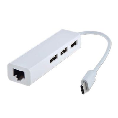 تبدیل Type-C به LAN و هاب USB مدل 037