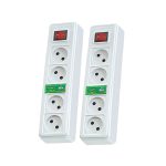 چهار خانه برق بدون کابل دنا مدل تسلا بسته دو عددی