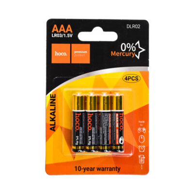 باتری نیم قلمی LR03 آلکالاین هوکو مدل DLR02 بسته 4 عددی