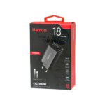 شارژر دیواری QC3.0/PD 65W هترون مدل HWC3651PQ + کابل Type-C