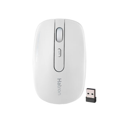 ماوس بی سیم سایلنت هترون مدل HMW112SL رنگ سفید
