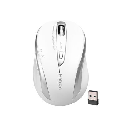 ماوس بی سیم سایلنت هترون مدل HMW120SL رنگ سفید