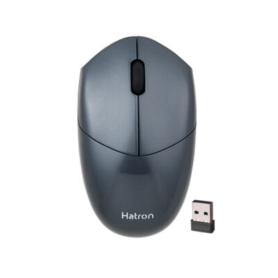 ماوس بی سیم سایلنت هترون مدل HMW398SL رنگ خاکستری