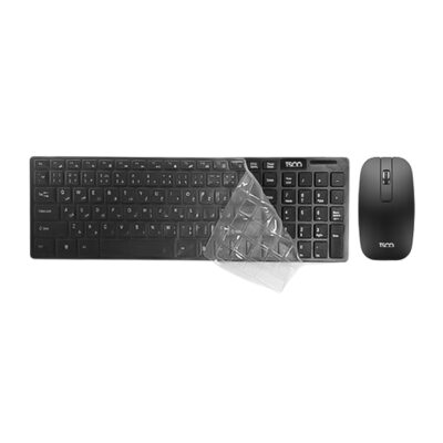 کیبورد و ماوس بی سیم تسکو مدل TKM 7026W + کاور ژله ای