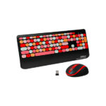 کیبورد و ماوس بی سیم هترون مدل HKCW350 رنگ مشکی